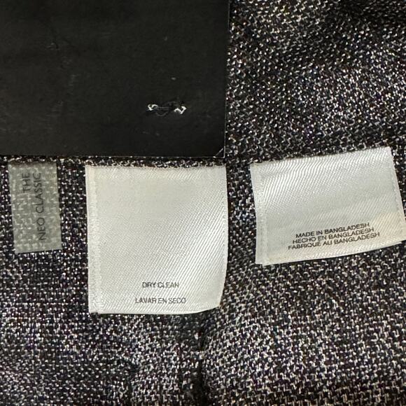 Nine West SZ 12 Neo Classic Dress Pants Straight Flat Front Pockets Black Ivory - Picture 8 of 9